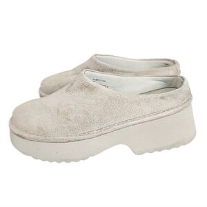 Madden Girl Chunky Platform Slippers – Suede-Like, Size 8